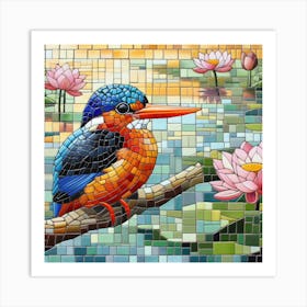 A mosaic bird Art Print