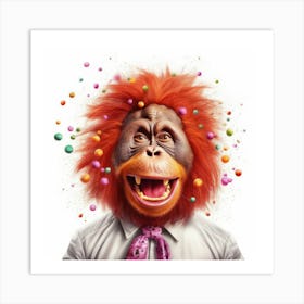 Monkey In A Tie 1 Art Print