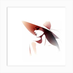 Woman In A Hat 14 Art Print