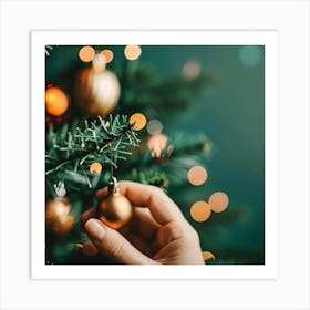 Christmas Tree Ornaments Art Print