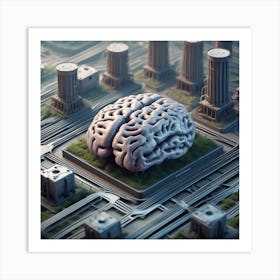 Brain On A City 4 Art Print