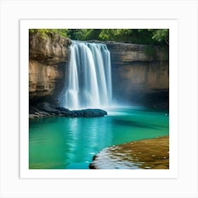 Tranquil Waterfall Art Print