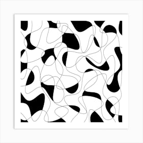 Abstract Black And White Pattern Art Print