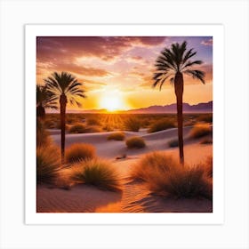 Sunset In The Desert 6 Art Print