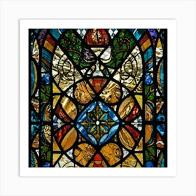 Picture of medieval stained glass windows 1 Art Print