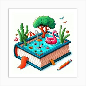 Book Illustration 3 Art Print