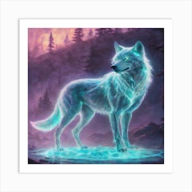 Wolf In The Forest Art Print