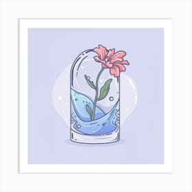 Flower In A Glass Jar Art Print