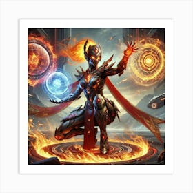 Empress Lian Master Of Fire And Earth Sci Fi Art Print