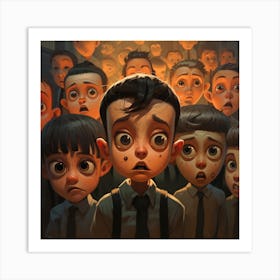 Boy In The Striped Shirt Art Print