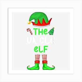 Mens The Uncle Elf Christmas Family Matching Pajama Art Print