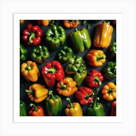 Colorful Peppers 74 Art Print