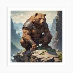 Humble Warrior Bear Art Print