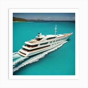 Yacht In The Ocean 2 Art Print