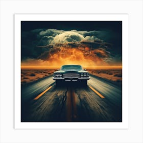 Car On The Road Art Print