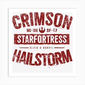 Crimson Hailstorm Art Print