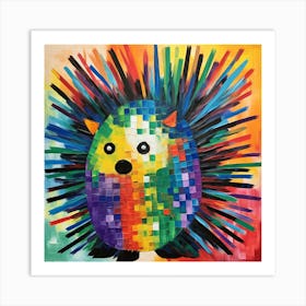 Rainbow Hedgehog Art Print