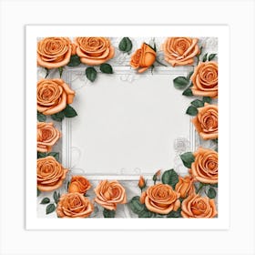 Frame With Roses 19 Art Print