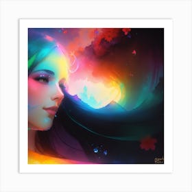 Colorful Girl Art Print