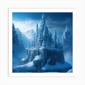 Fantasy Frozen Castle Art Print