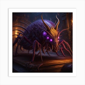 Bug With Purple Eyes Art Print