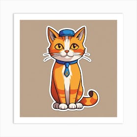 Cat In A Hat Art Print