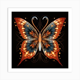 Fiesta Butterfly Art Print