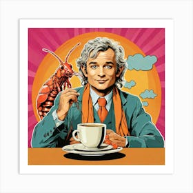 Man With A Cup Of Coffee 1 Art Print