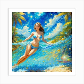 Girl In A Bikinifygg Art Print