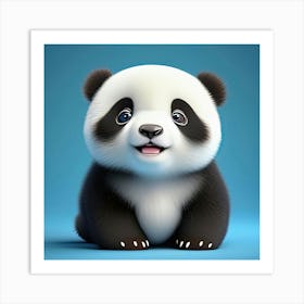 Cute Panda Bear Art Print