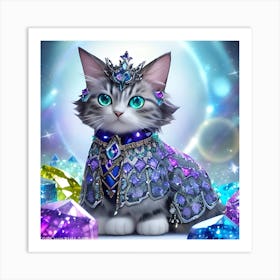 Cat In A Crown 3 Art Print