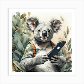 Koala Phone Art Print