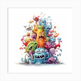 Monsters 4 Art Print