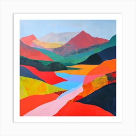 Colourful Abstract Snowdonia National Park Wales 7 Art Print