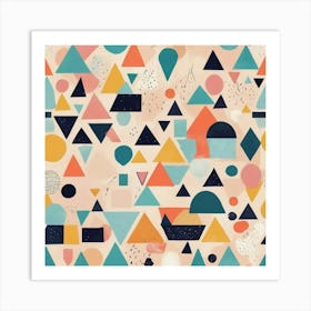 Geometric Triangles art print Art Print