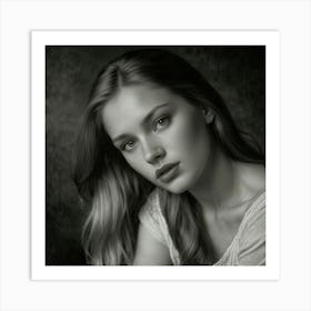 Portrait Of A Young Woman Art Print