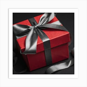 Red Gift Box 1 Art Print