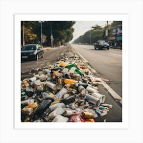 Garbage On The Road 8 Art Print