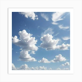 Blue Sky With Clouds 6 Art Print