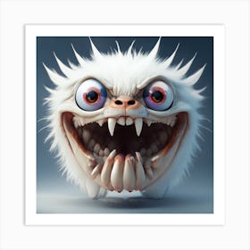 Leonardo Select A 3d Hd Monster Face Big Eyes Clearly Visible 0 Art Print