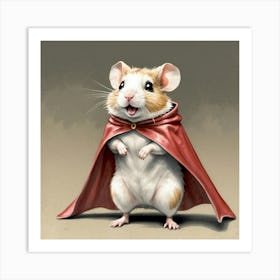 Hamster In Cape 3 Art Print