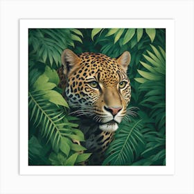 Leopard's stealthy stare  Art Print