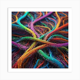 Colorful Wires 39 Art Print