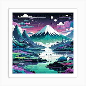 Asian Landscape Painting Art Print