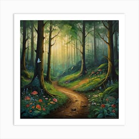 Path In The Woods Art Print