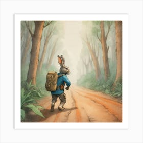 Rabbit In The Woods 16 Art Print