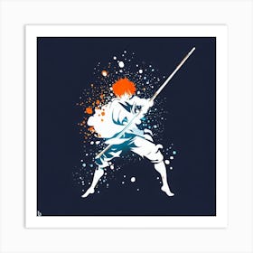 Samurai Warrior - Bo Staff - Wushu - Martial Arts 22 Art Print