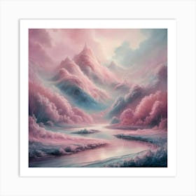 Pink Clouds In The Sky Art Print