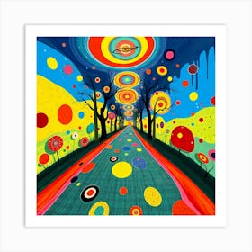 Psychedelic Road 1 Art Print