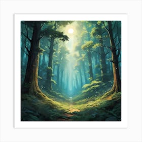 Deep in the Forest Art Print